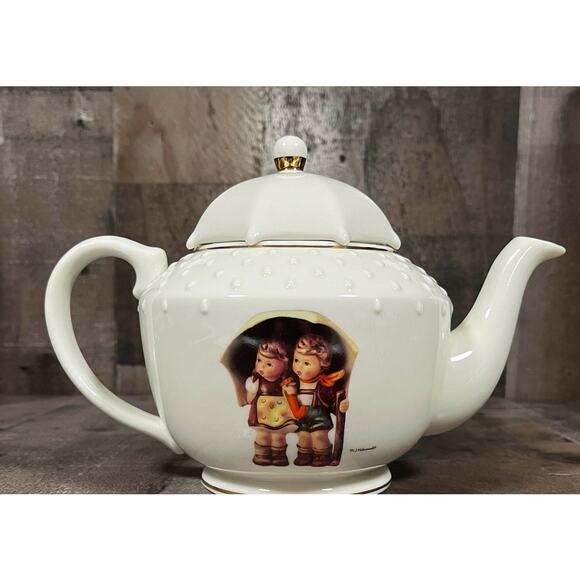 M. J. Hummel Porcelain Stormy Weather Tea Set by The Danbury Mint - Picture 4 of 15